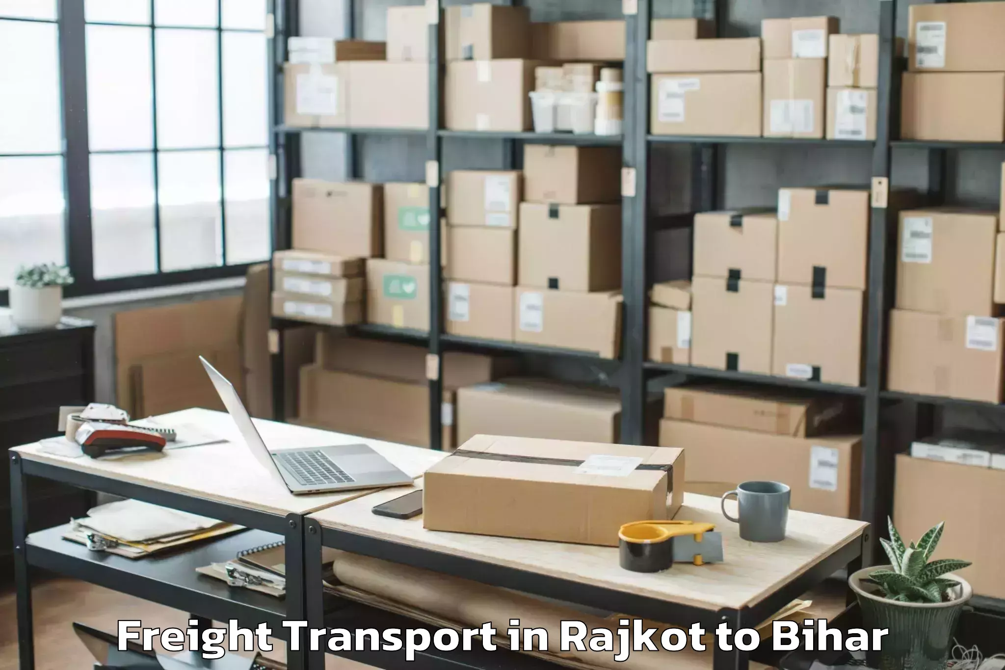 Top Rajkot to Bhitaha Freight Transport Available